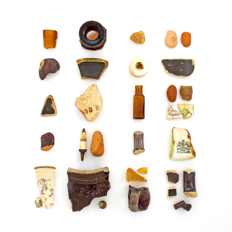 Brown Sea Glass & Beach China