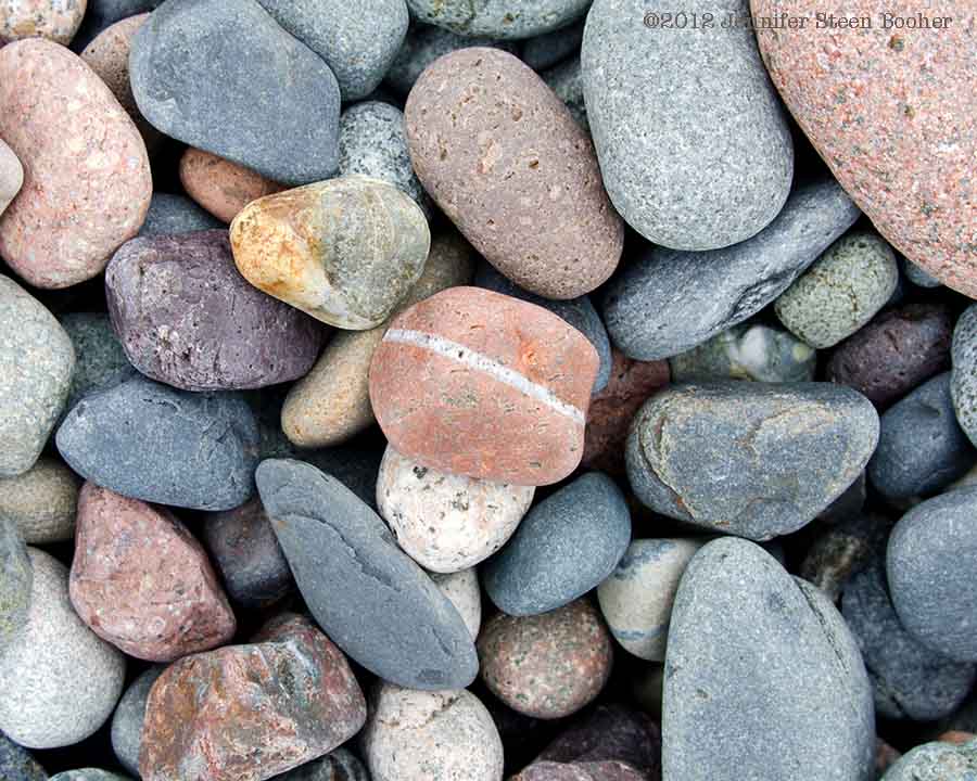 granite cobbles or beach stones Raccoon Beach, Campobello, New Brunswick