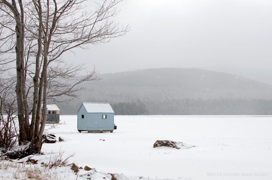 Ice Fishing Shacks on Eagle Lake Jennifer Steen Booher