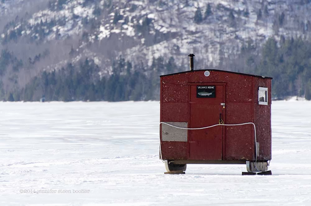 Ice Fishing on Eagle Lake, March 1, 2014